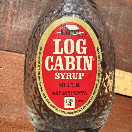 Vintage log cabin syrup - oz,